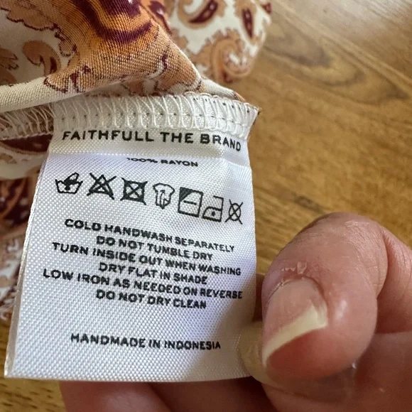 Faithfull the Brand Juniper Midi Dress Sable Paisley US 8 - Picture 11 of 16